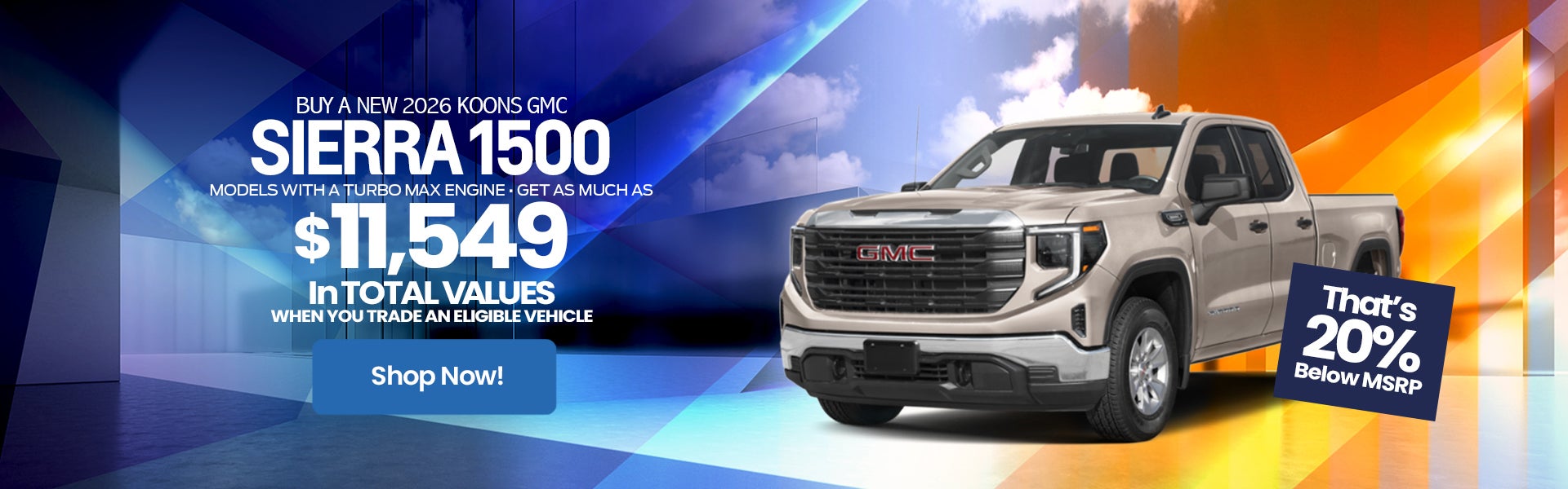BUY A NEW 2026 KOONS GMC SIERRA 1500