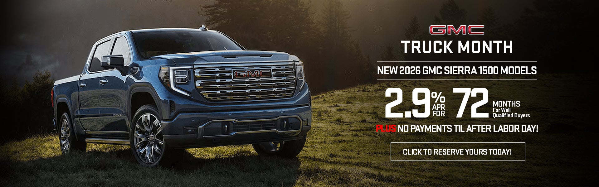 2026 GMC Sierra 1500 APR Offer