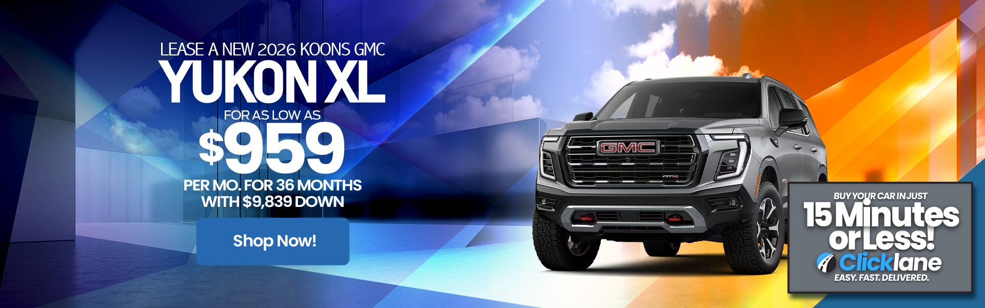 2026 GMC Yukon Lease Offer
